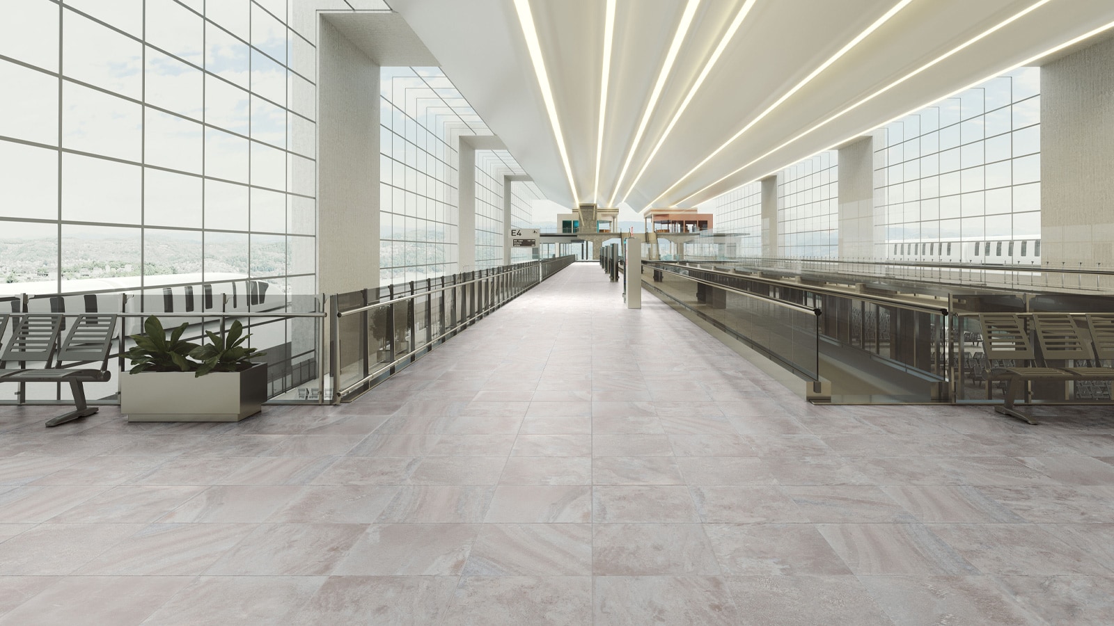 Technical porcelain tiles by Porcelanosa: made for large-scale projects