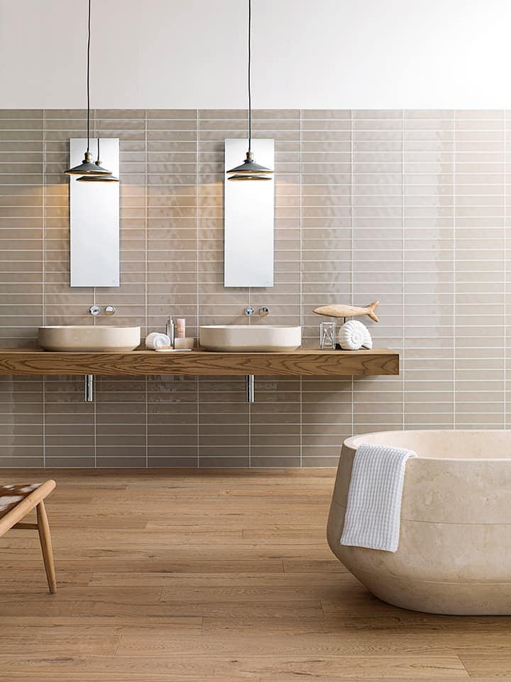 Cream bathroom tiles - Malaga Beige