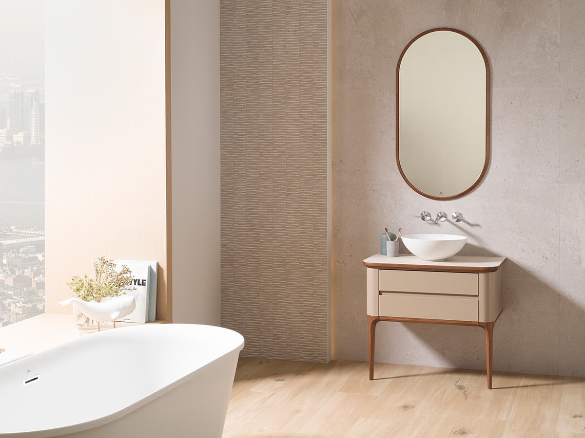 Earthy tone bathroom