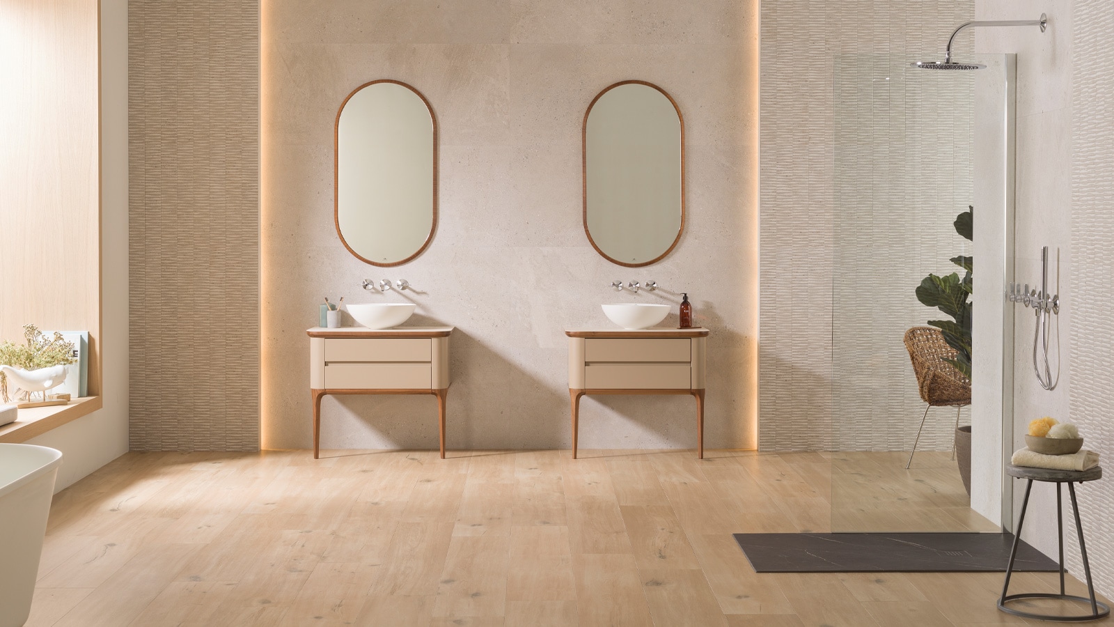 Bathrooms with both bath and shower