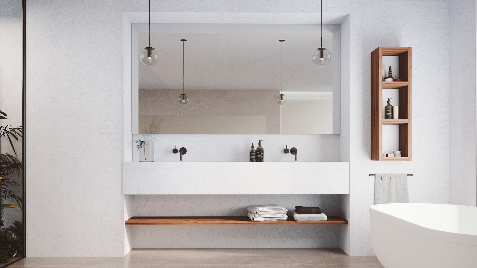 Exclusive bathrooms with KRION® Lux