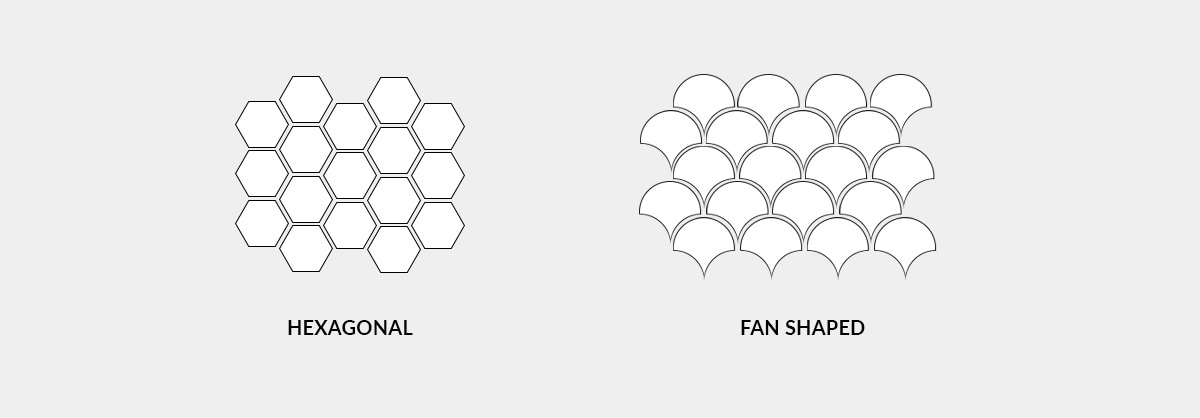 Geometric tile layout patterns
