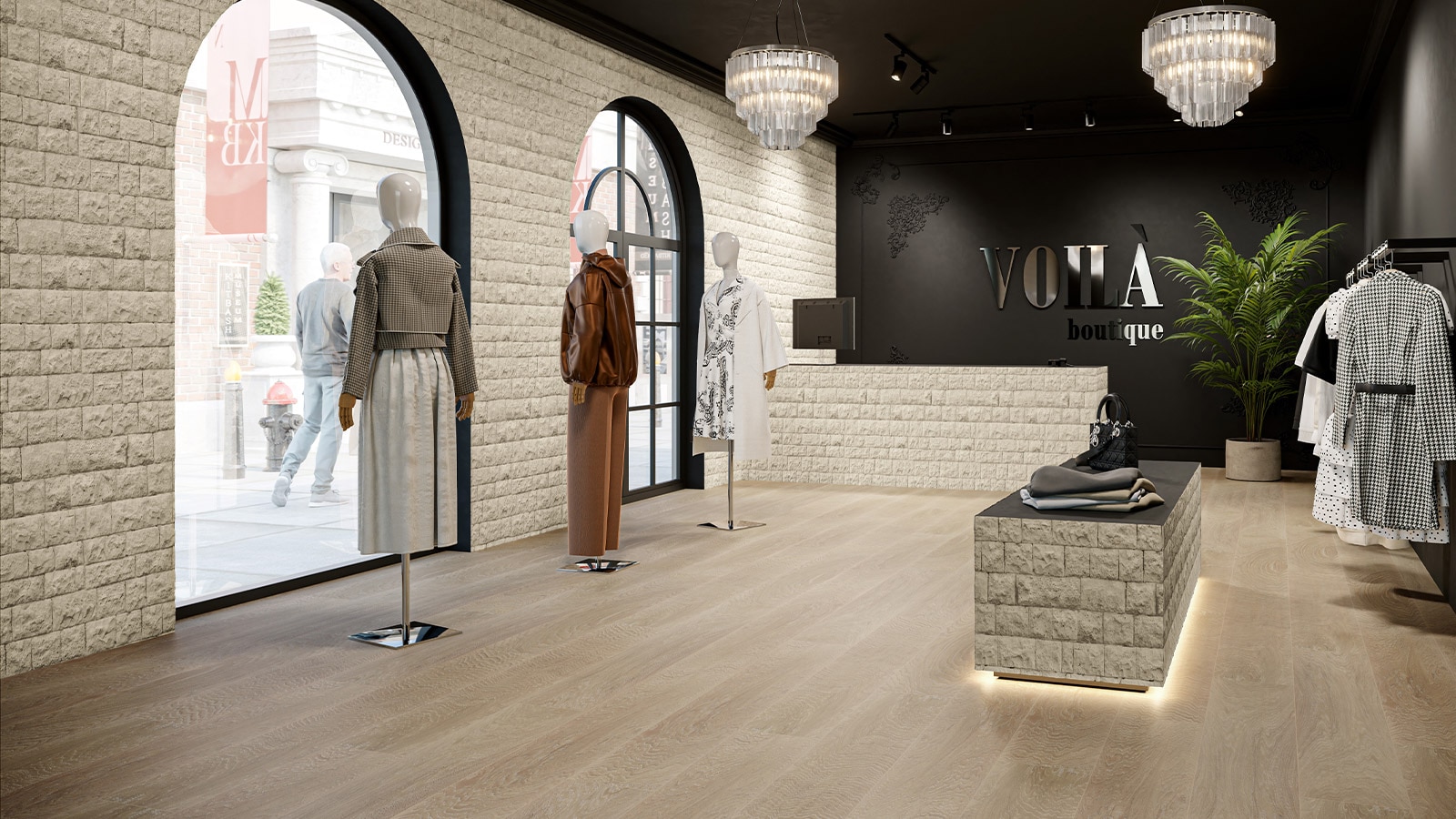 Fitwall® in the retail sector: décor for shops and commercial spaces