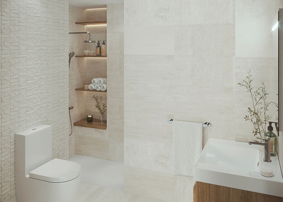 Bathroom feature wall - Above the toilet