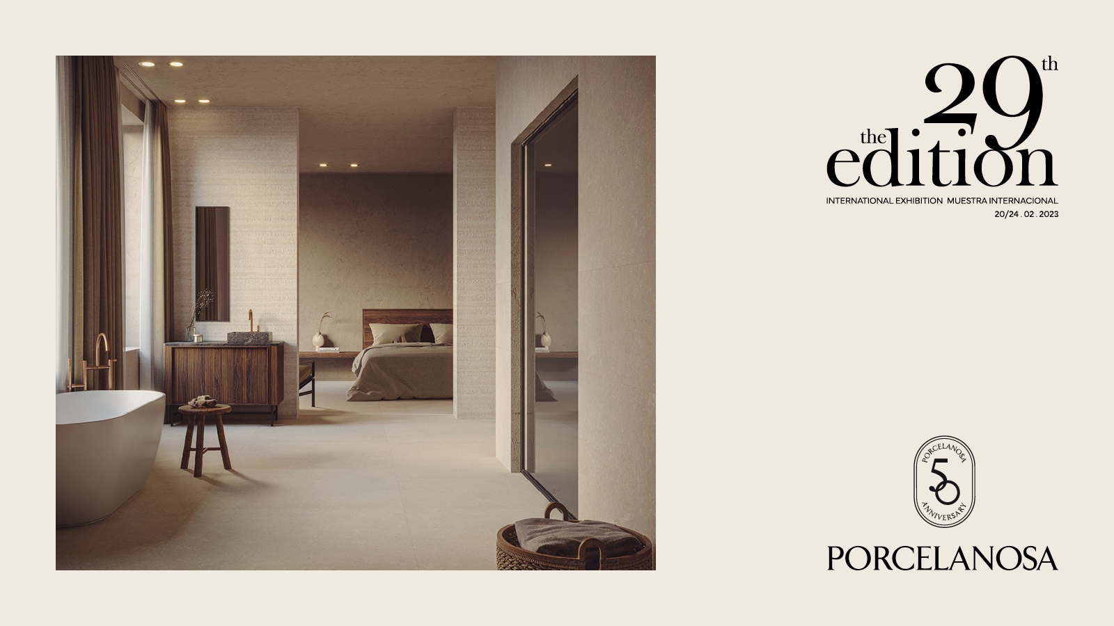 PORCELANOSA Group will hold a special edition of its International Exhibition to commemorate its 50th anniversary