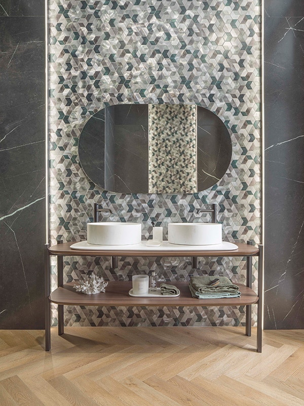 Mosaic Bathroom Feature Wall