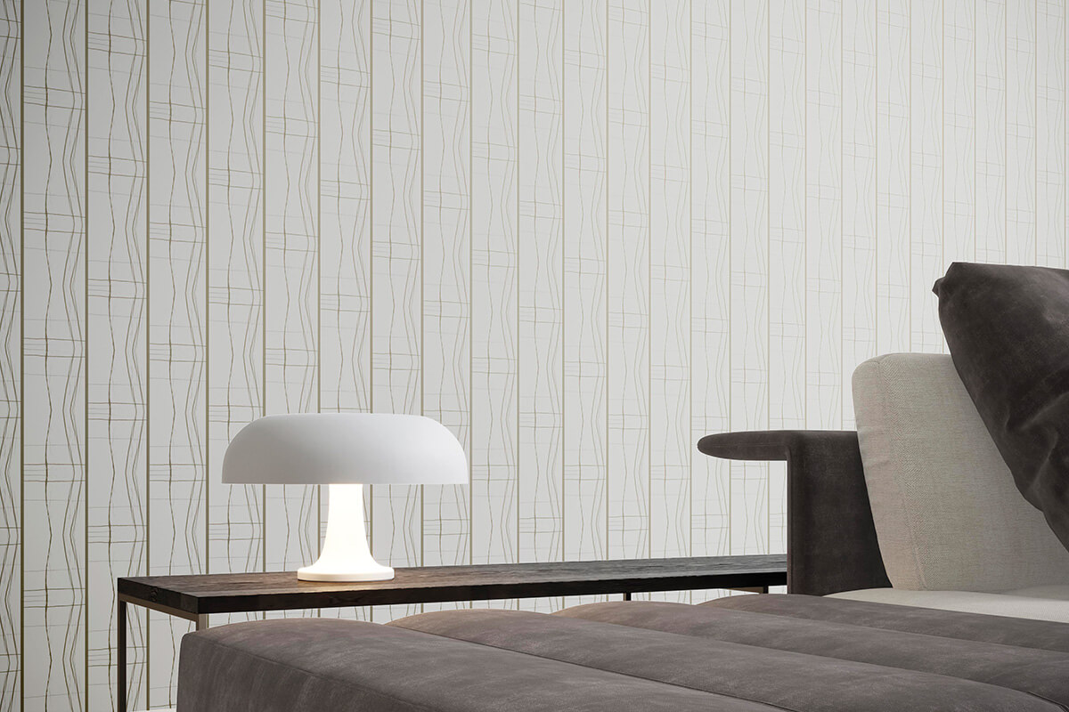 Striped wallpaper for stylish interior designs | Porcelanosa