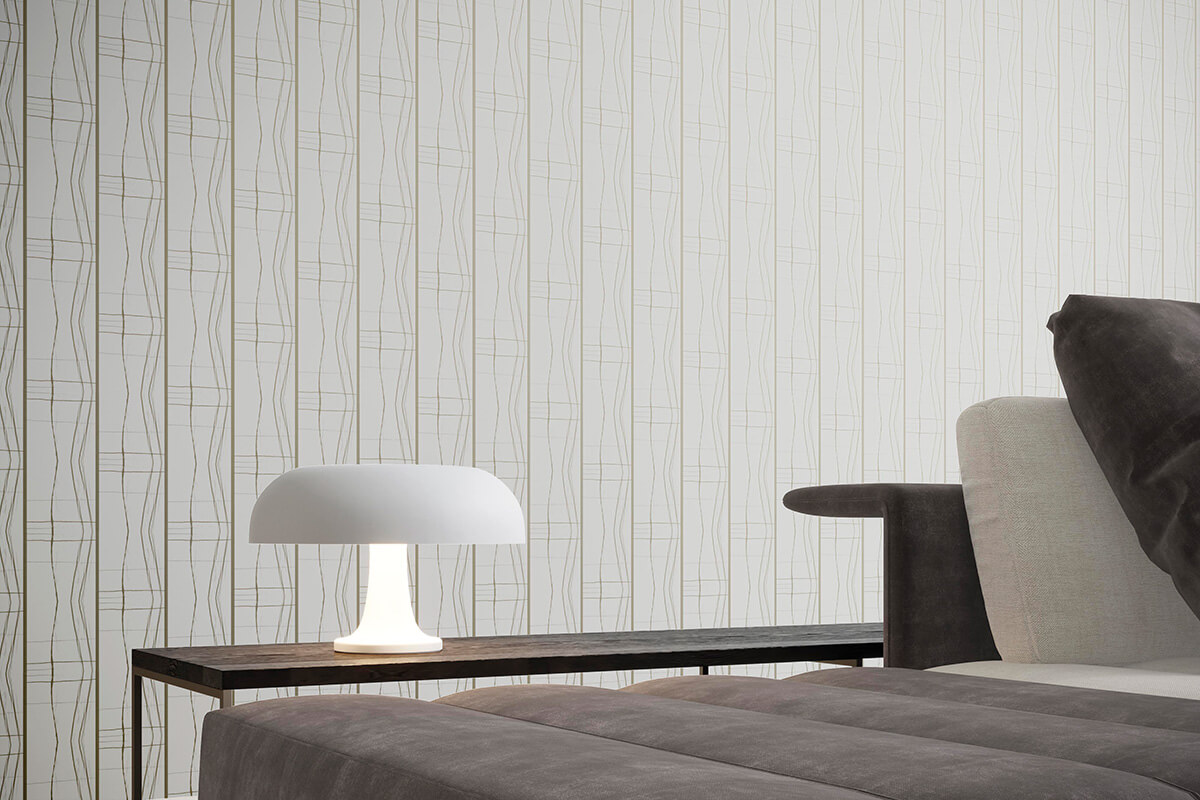 Grey Striped Wallpaper Living Room Matttroy