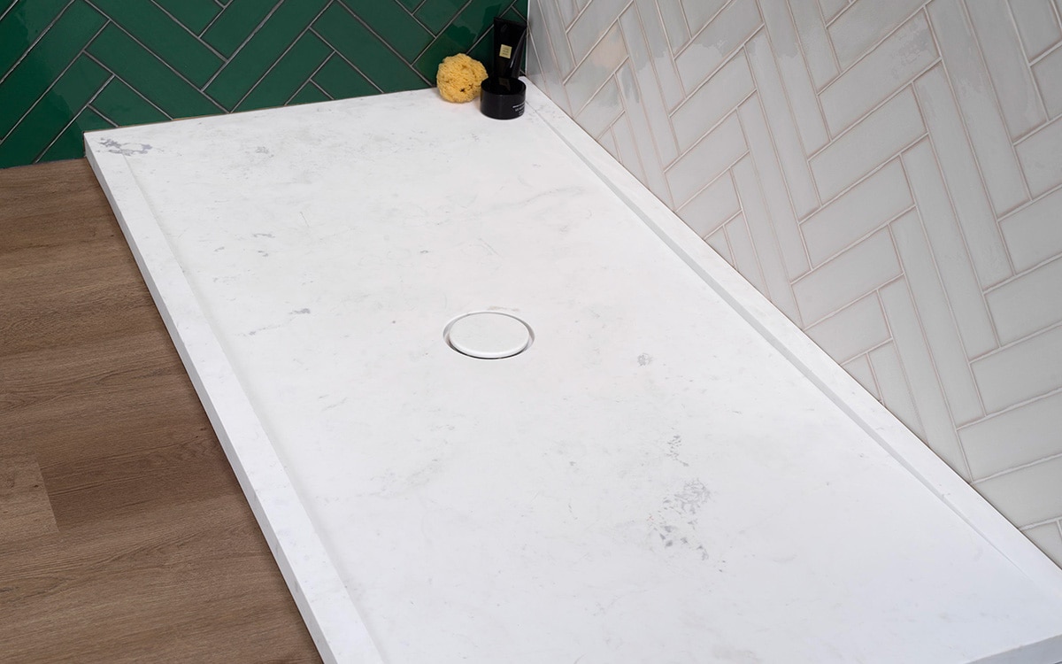 Natural stone shower tray