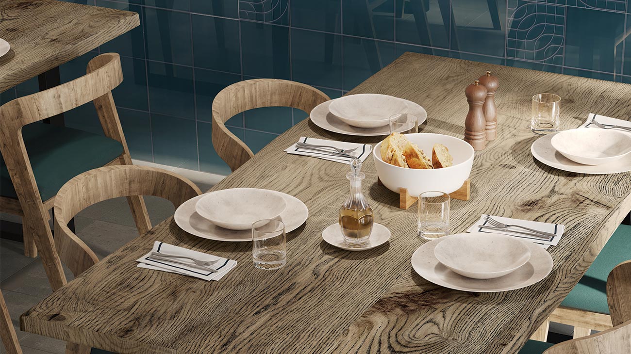 Table à manger en bois, modèle Rustic de L'Antic Colonial.