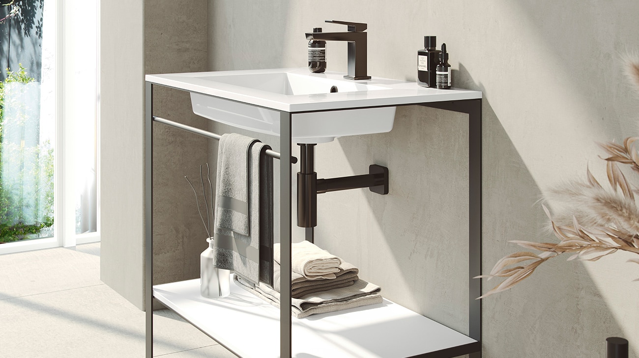 Spirit console washbasin, by KRION®.