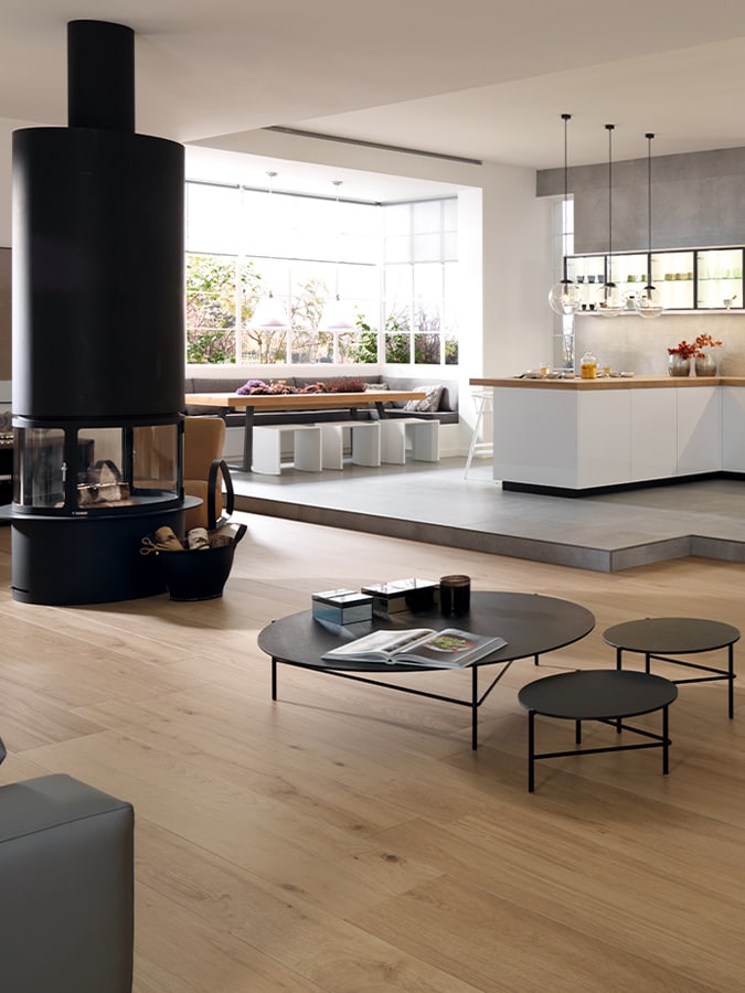 E3.70 Blanco Glass Blanco Emotions Matte kitchen-living room by Gamadecor